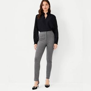 Ann Taylor Gray Marled Audrey Pant in Bi-Stretch Size 6P